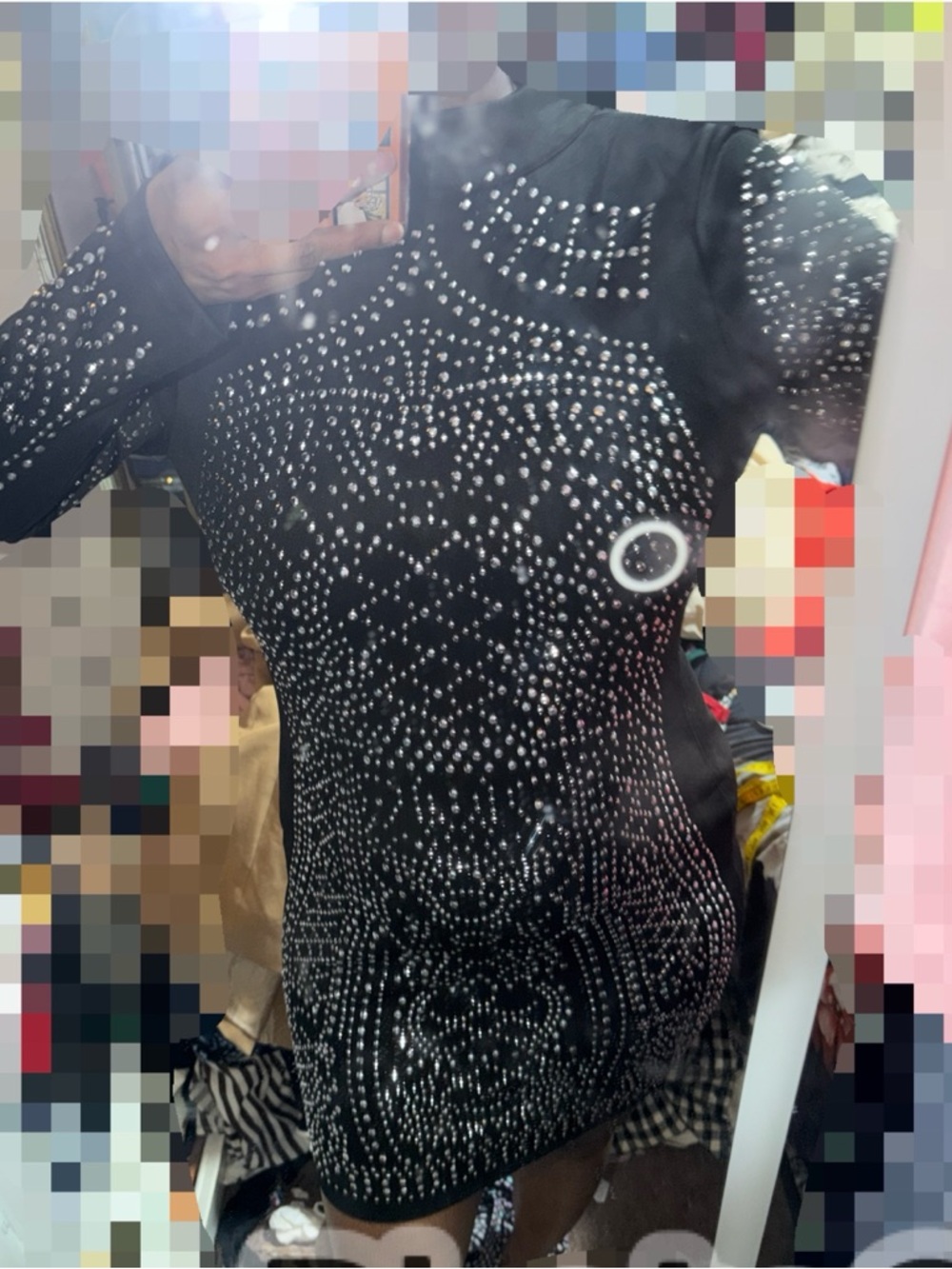 Miss ord black body con embellished dress